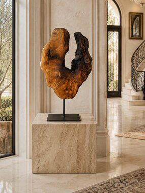 Bahati Artisan Natural Teak Irregular Wood Root Art Sculpture